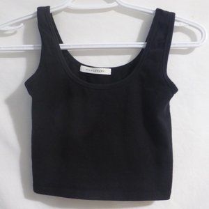 MILD LUXURY, black cropped tank top, GUC